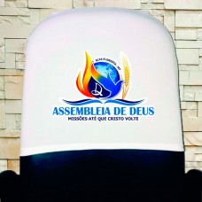 Capa de cadeira para Igreja Personalizada 